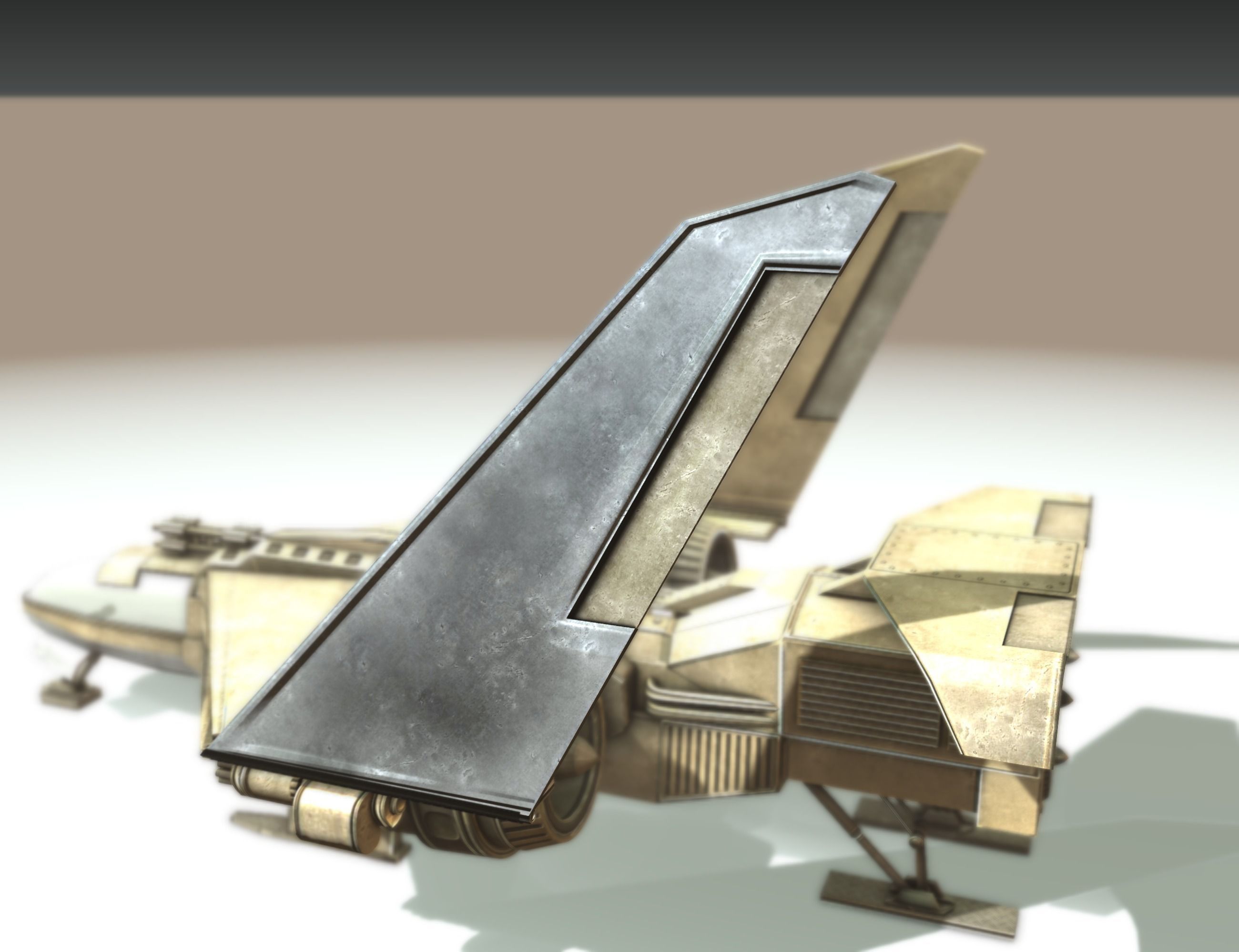 Futuristic Combat Jet Rigged Free low-poly 3D model_91