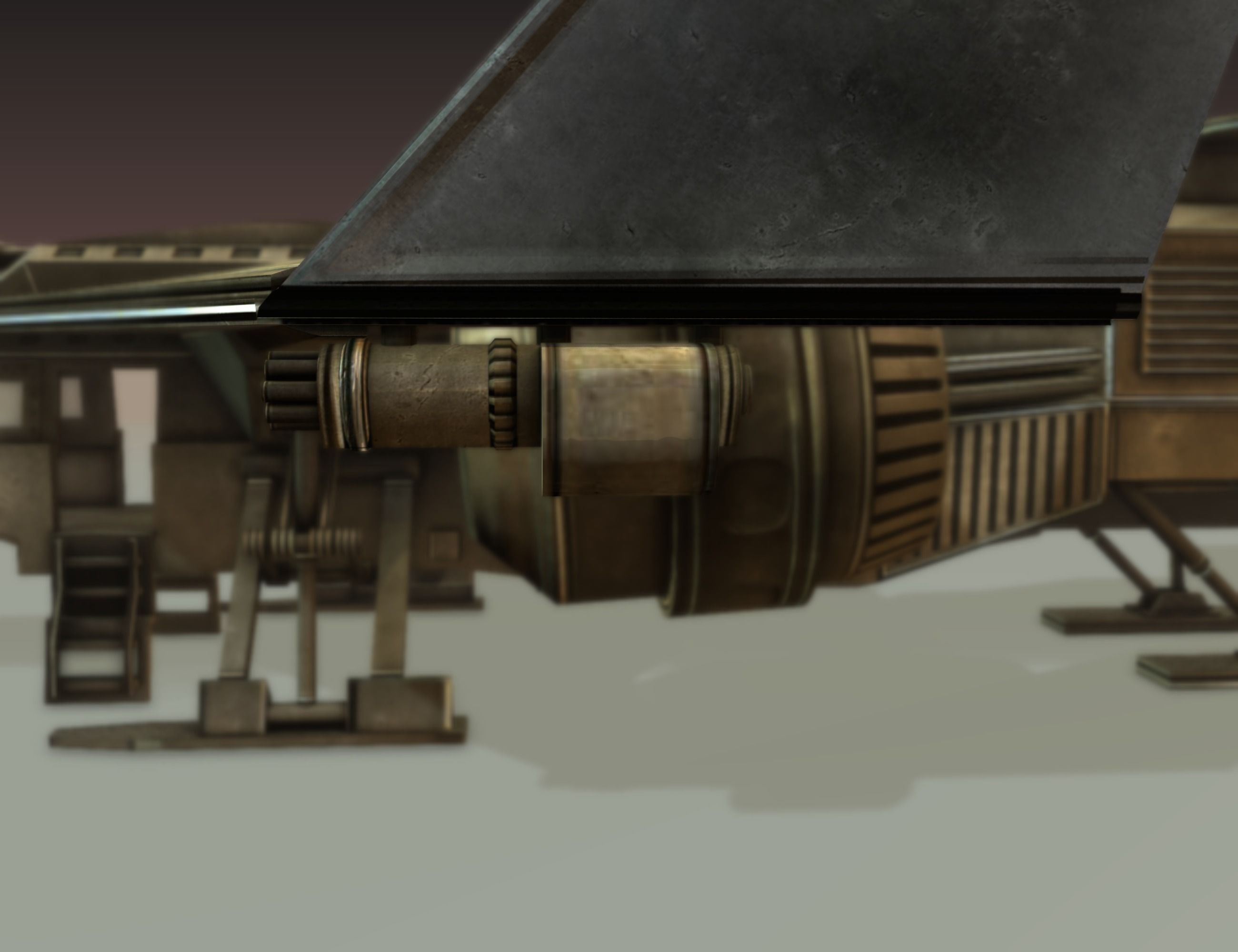Futuristic Combat Jet Rigged Free low-poly 3D model_53
