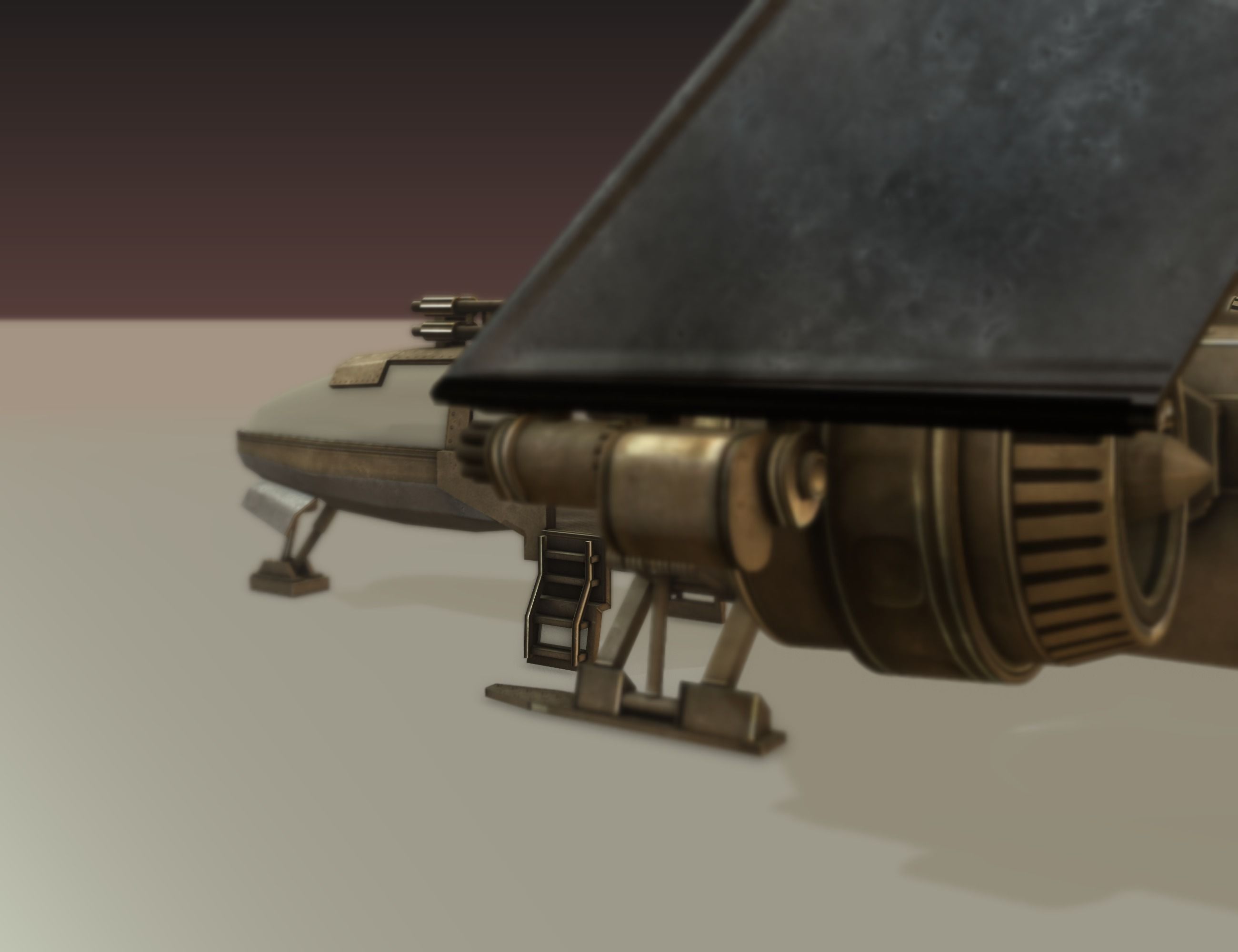 Futuristic Combat Jet Rigged Free low-poly 3D model_70