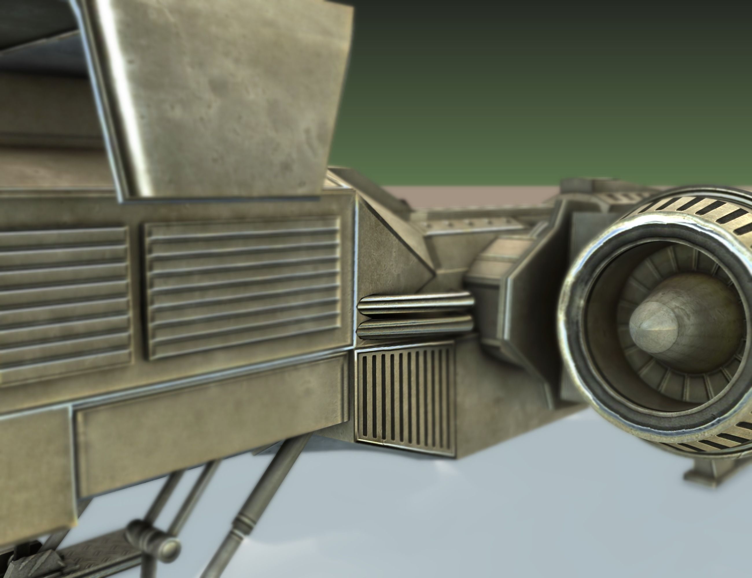 Futuristic Combat Jet Rigged Free low-poly 3D model_105