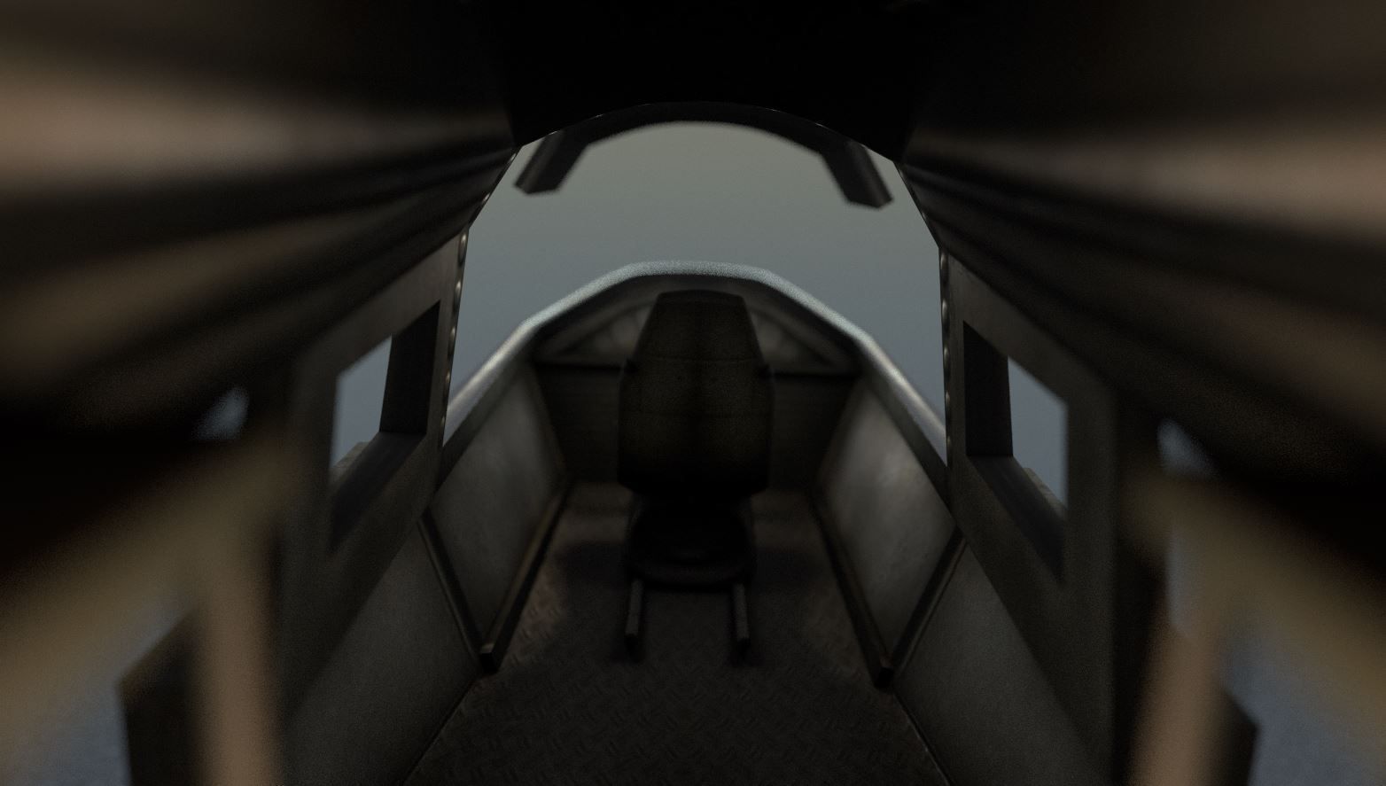 Futuristic Combat Jet Rigged Free low-poly 3D model_30