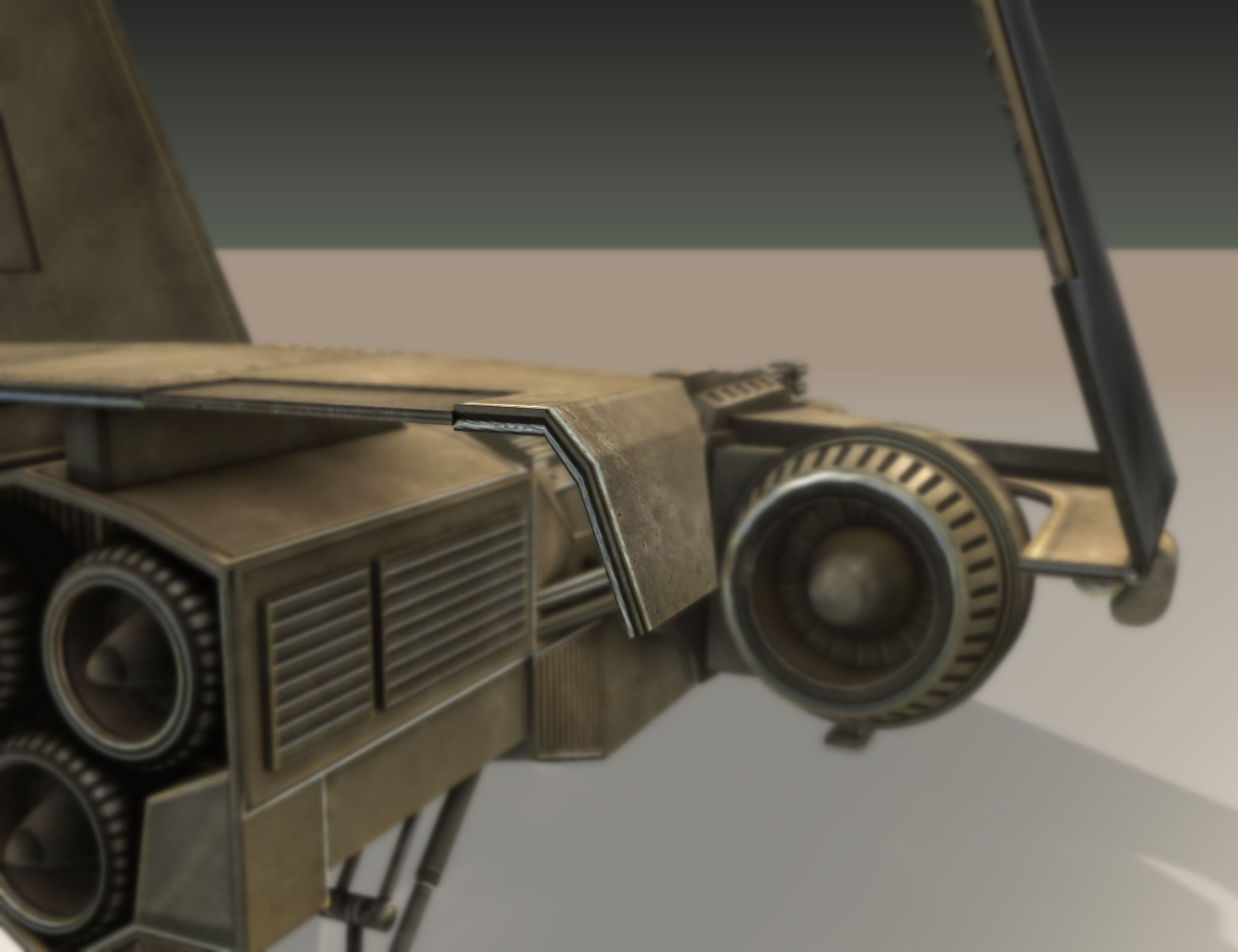 Futuristic Combat Jet Rigged Free low-poly 3D model_88