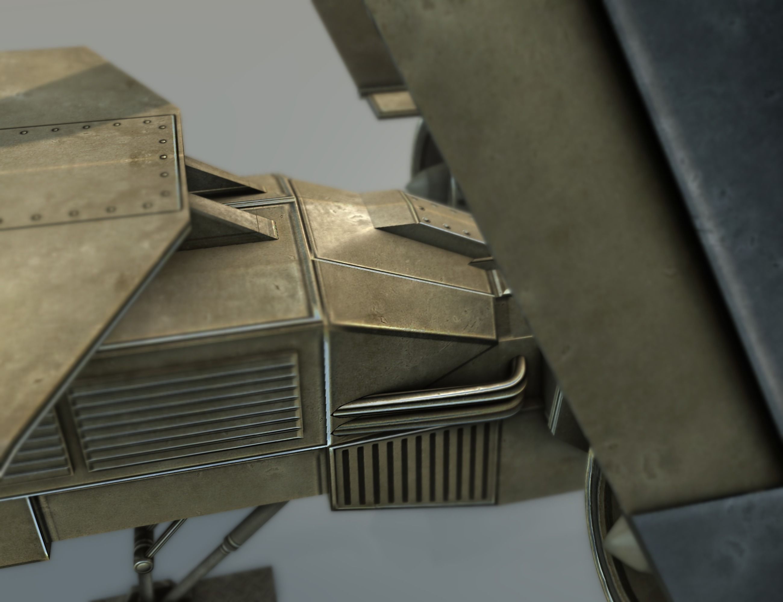 Futuristic Combat Jet Rigged Free low-poly 3D model_124