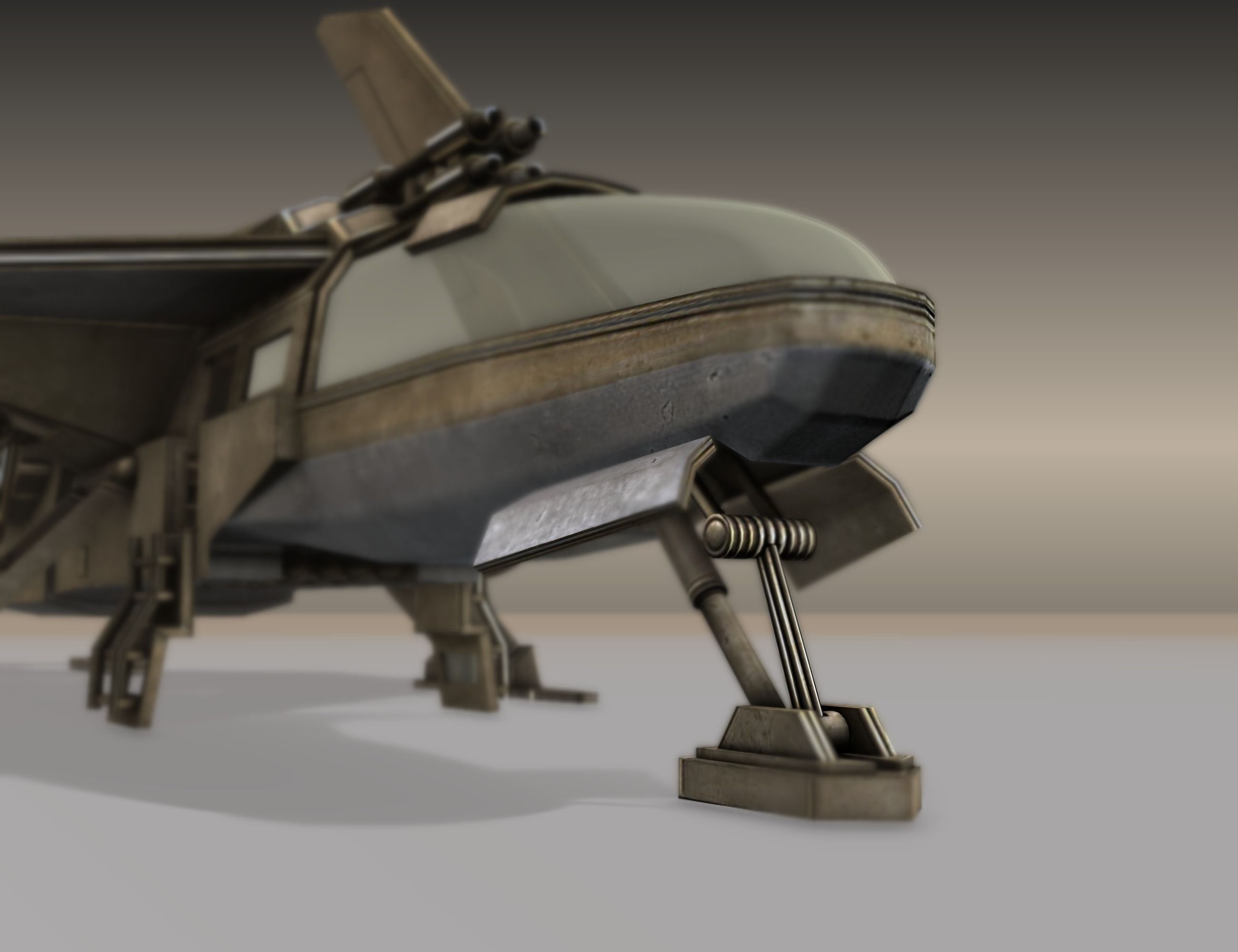 Futuristic Combat Jet Rigged Free low-poly 3D model_69