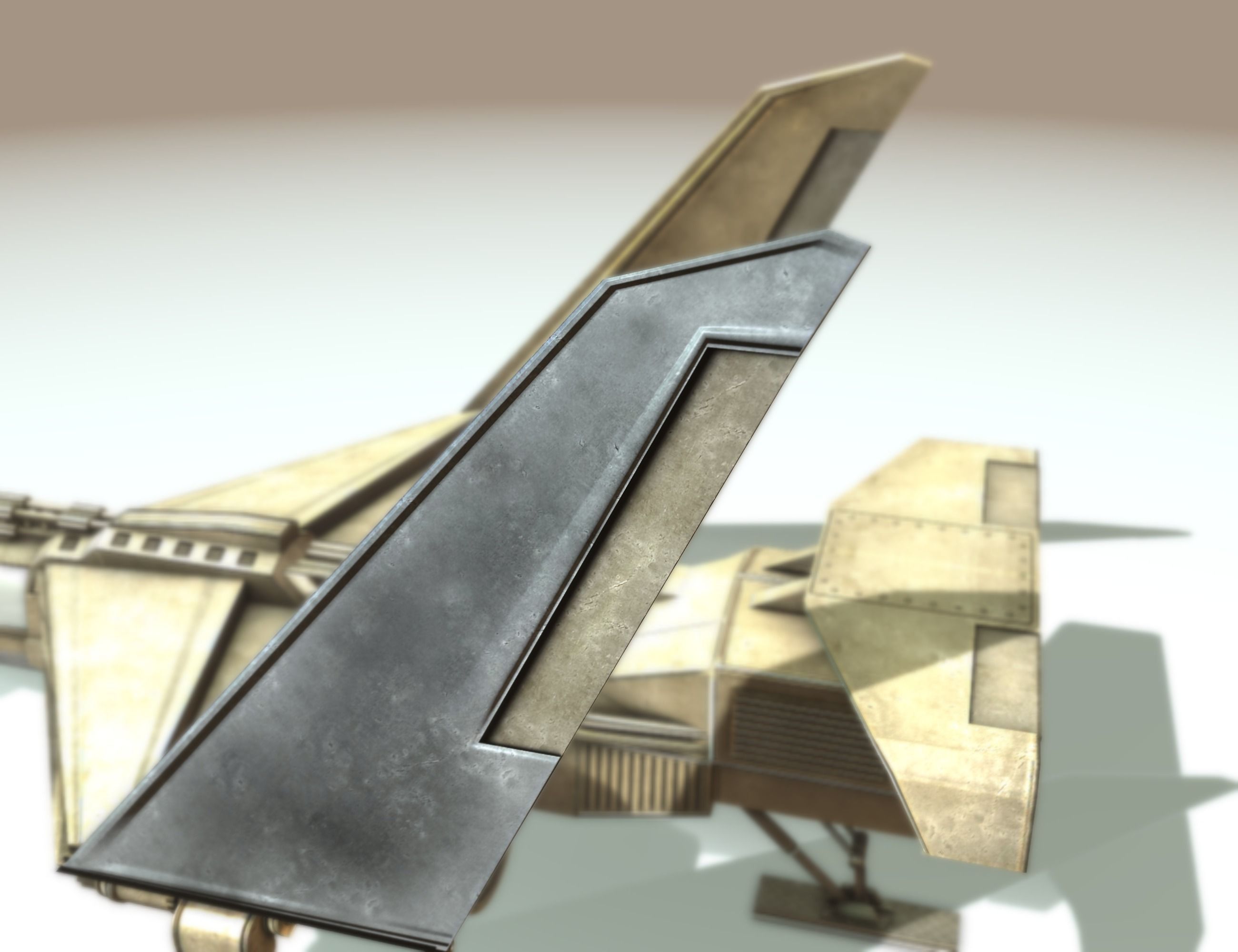 Futuristic Combat Jet Rigged Free low-poly 3D model_52