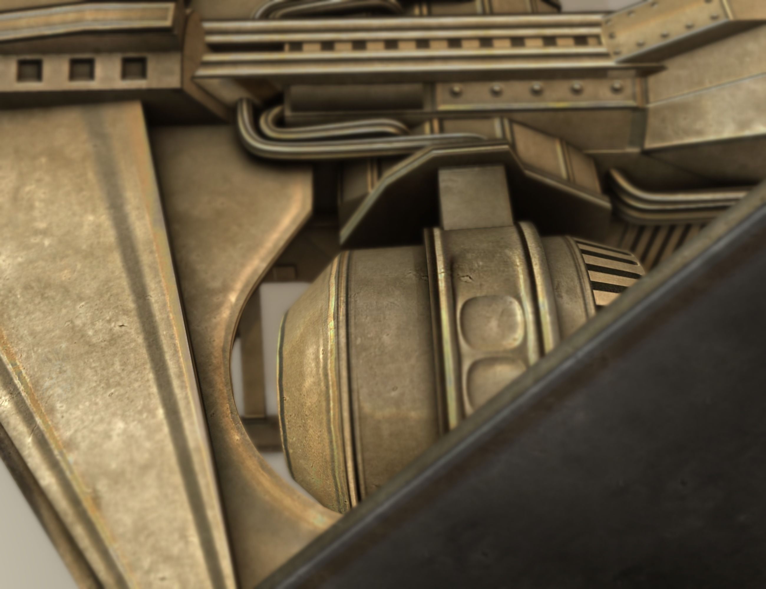 Futuristic Combat Jet Rigged Free low-poly 3D model_72
