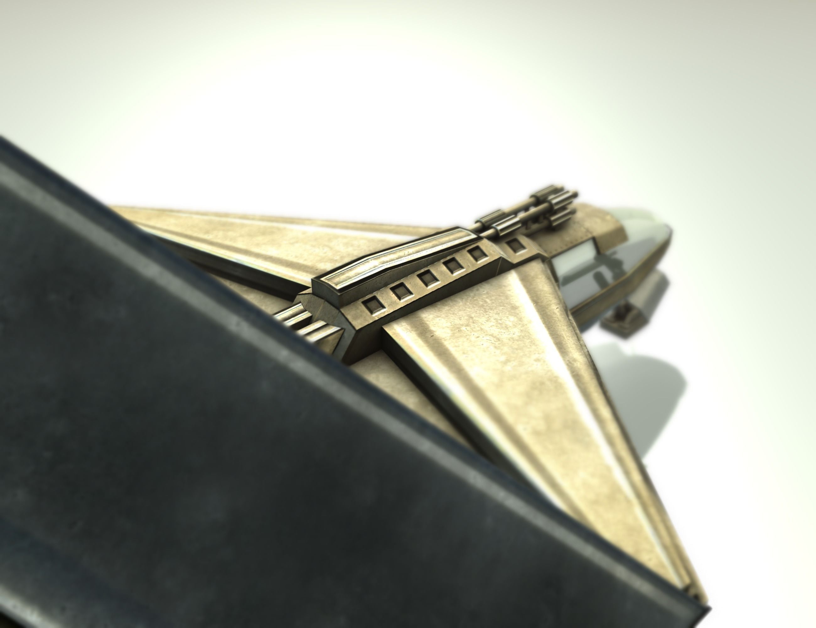 Futuristic Combat Jet Rigged Free low-poly 3D model_99