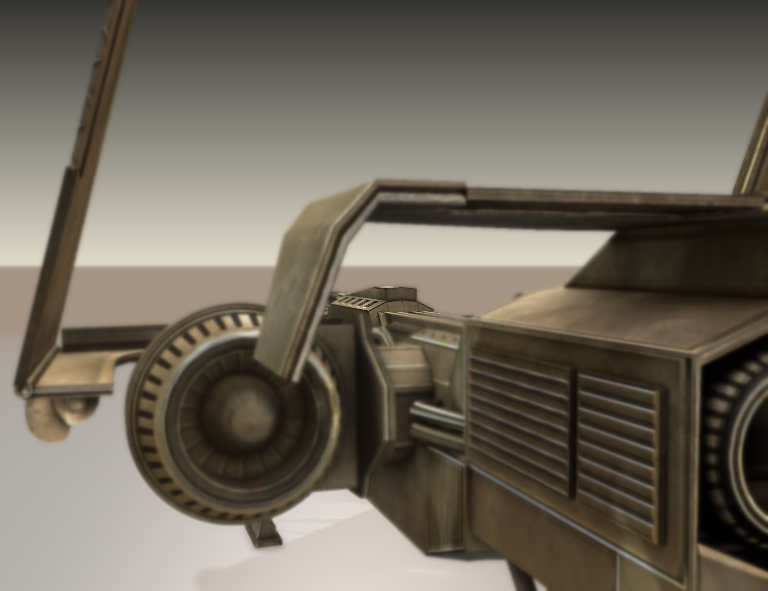 Futuristic Combat Jet Rigged Free low-poly 3D model_130