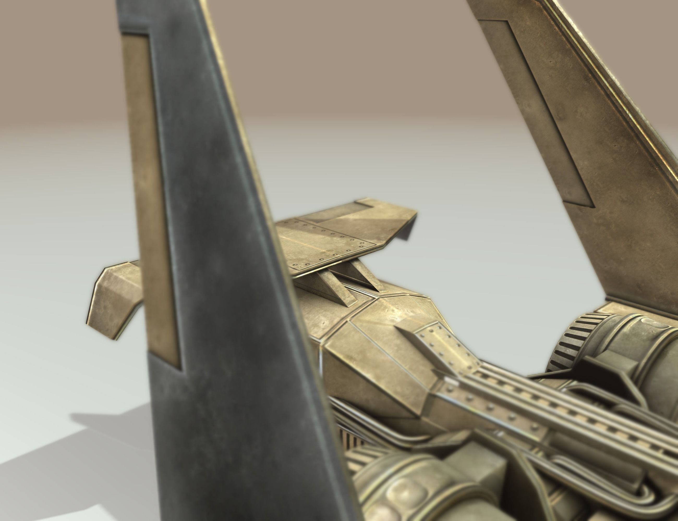 Futuristic Combat Jet Rigged Free low-poly 3D model_100
