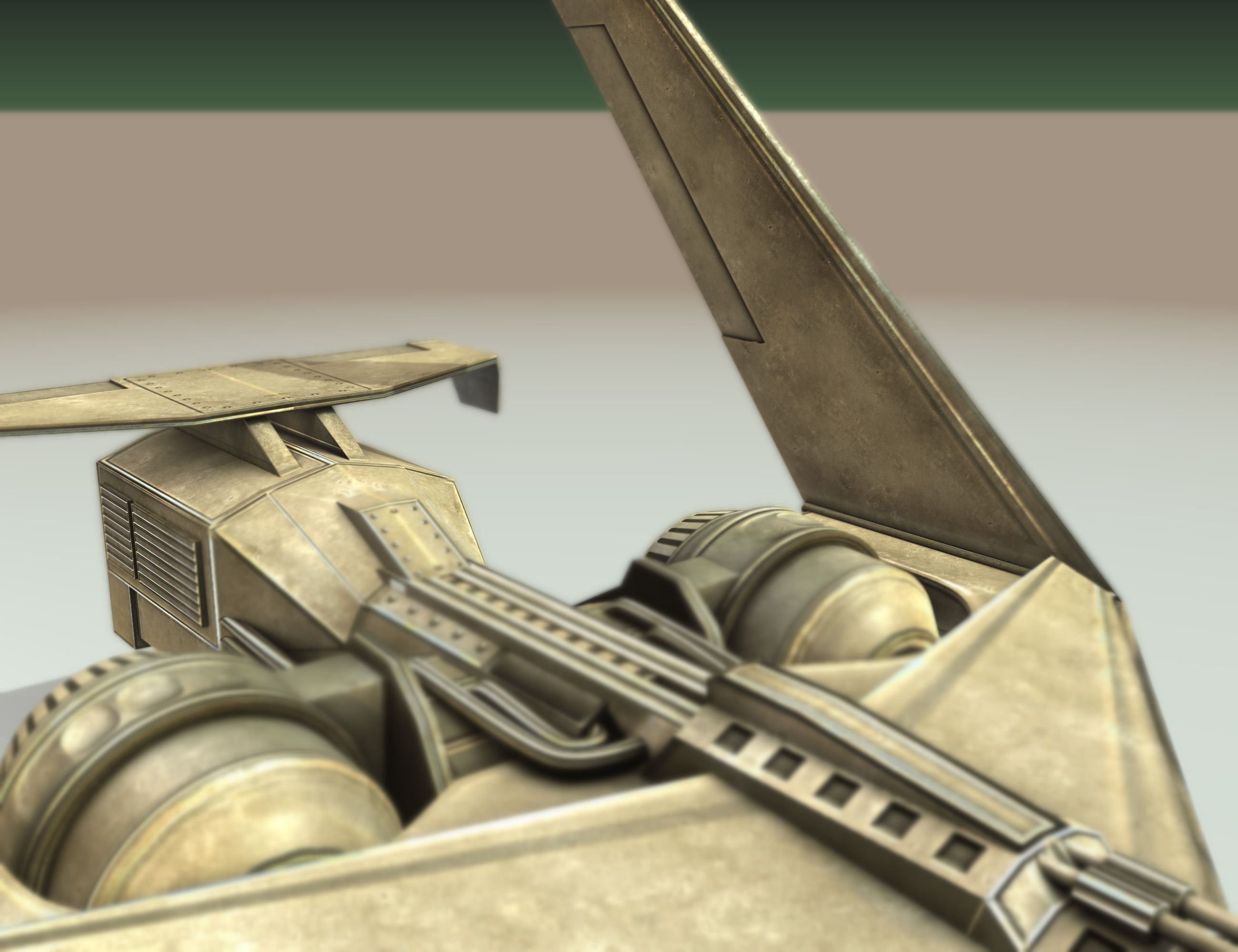 Futuristic Combat Jet Rigged Free low-poly 3D model_48