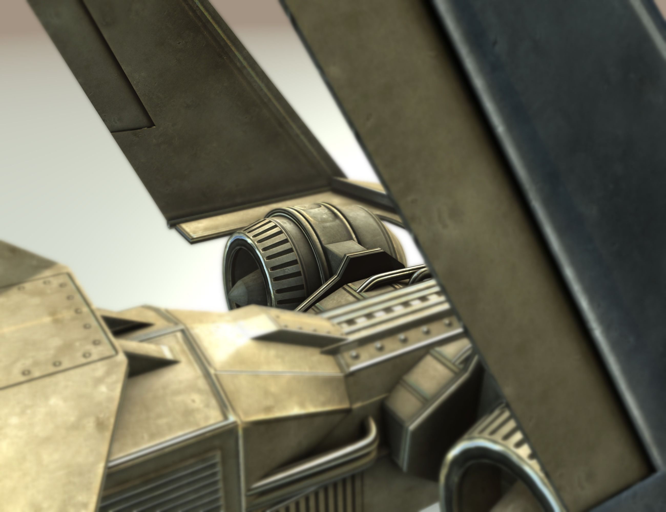 Futuristic Combat Jet Rigged Free low-poly 3D model_121