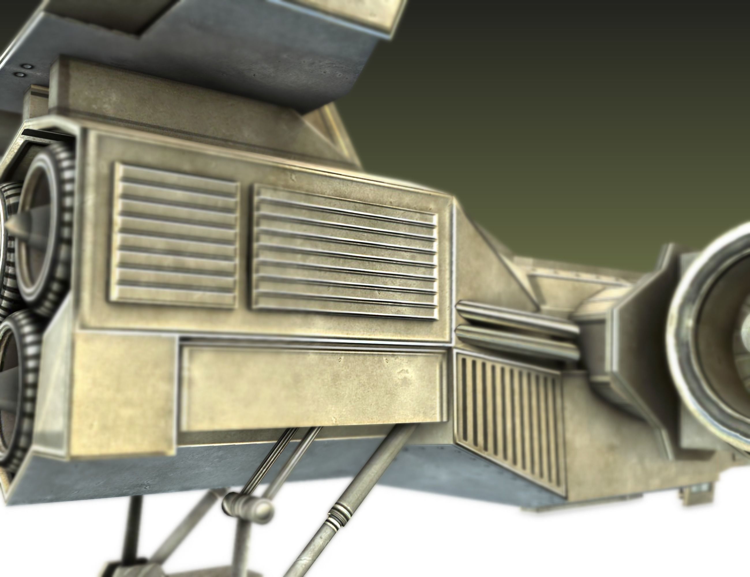 Futuristic Combat Jet Rigged Free low-poly 3D model_122