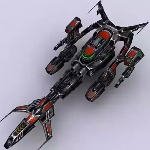 3DRT - Sci-Fi Fighters Fleet  - Fighter 1  Low-poly 3D model