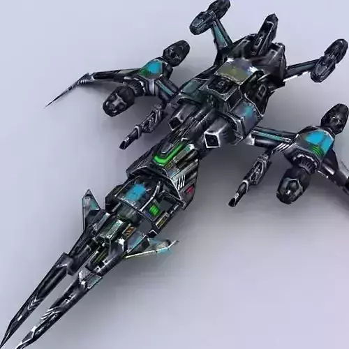 3DRT - Sci-Fi Fighters Fleet  - Fighter 2  Low-poly 3D model