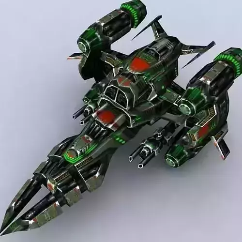 3DRT - Sci-Fi Fighters Fleet - Fighter 3  Low-poly 3D model