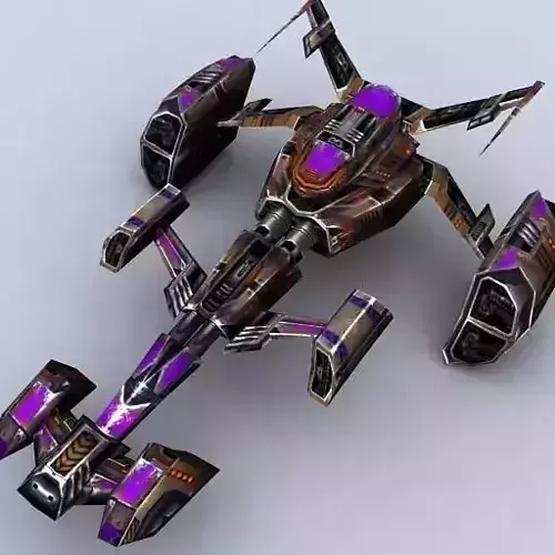3DRT - Sci-Fi Fighters Fleet  - Fighter 5  Low-poly 3D model