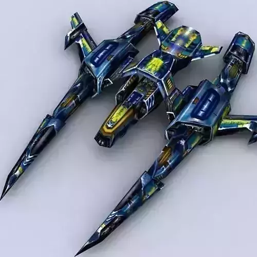 3DRT - Sci-Fi Fighters Fleet - Fighter 7  Low-poly 3D model