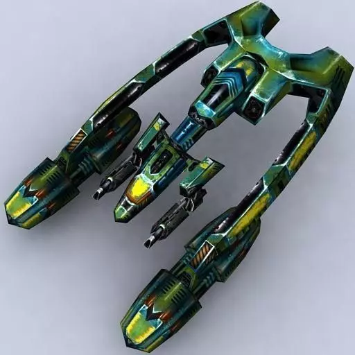 3DRT - Sci-Fi Fighters Fleet - Fighter 9 Low-poly 3D model