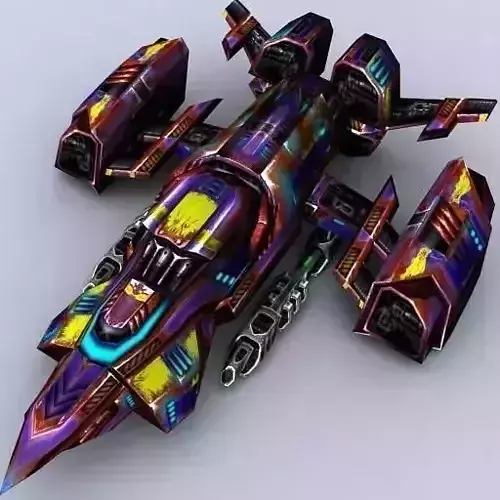 3DRT - Sci-Fi Fighters Fleet  - Fighter 11 Low-poly 3D model