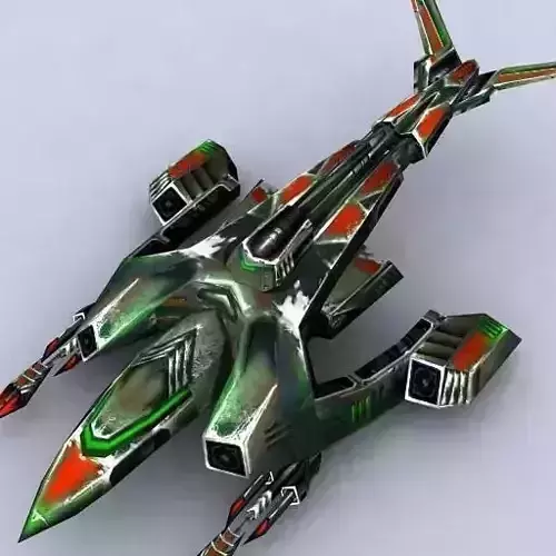 3DRT - Sci-Fi Fighters Fleet -  Fighter 12  Low-poly 3D model
