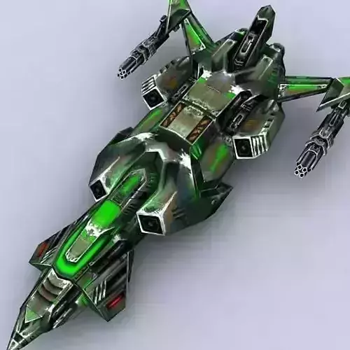 3DRT - Sci-Fi Fighters Fleet  - Fighter 14 Low-poly 3D model