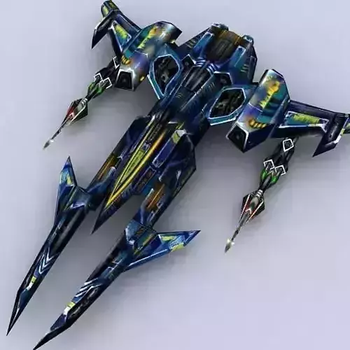 3DRT - Sci-Fi Fighters Fleet  - Fighter 17 Low-poly 3D model