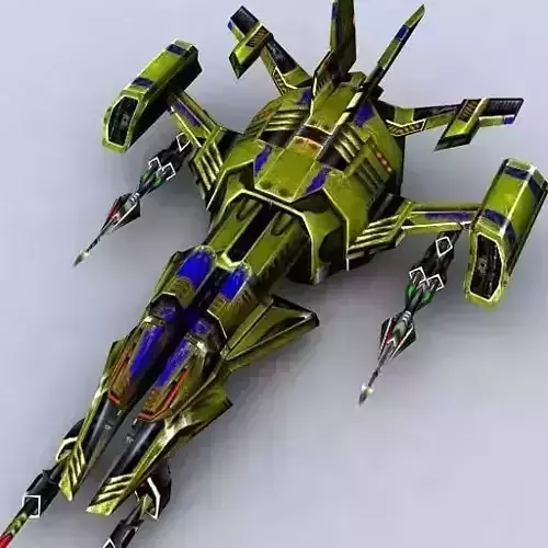 3DRT - Sci-Fi Fighters Fleet  -  Fighter 18 Low-poly 3D model