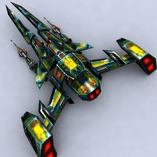3DRT - Sci-Fi Fighters Fleet - Fighter 19 Low-poly 3D model_2