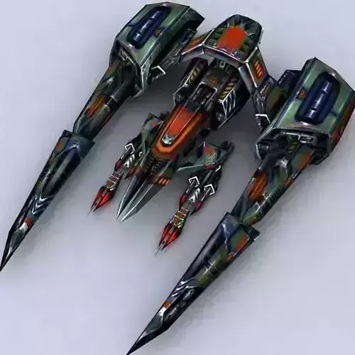 3DRT - Sci-Fi Fighters Fleet  - Fighter 20 Low-poly 3D model