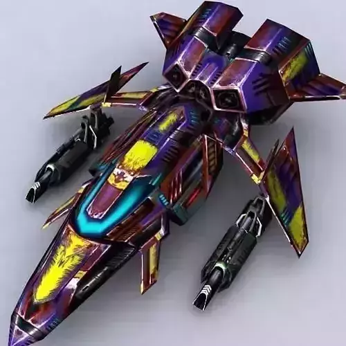 3DRT - Sci-Fi Fighters Fleet  - Fighter 21 Low-poly 3D model