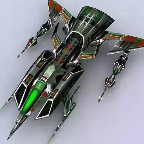 3DRT - Sci-Fi Fighters Fleet -  Fighter -  22 Low-poly 3D model