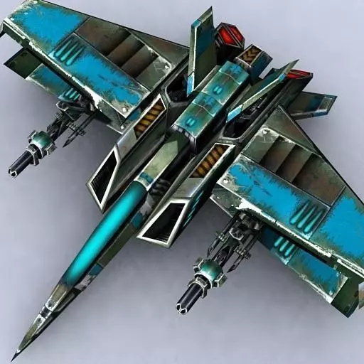 3DRT - Sci-Fi Fighters Fleet - Fighter 23 Low-poly 3D model
