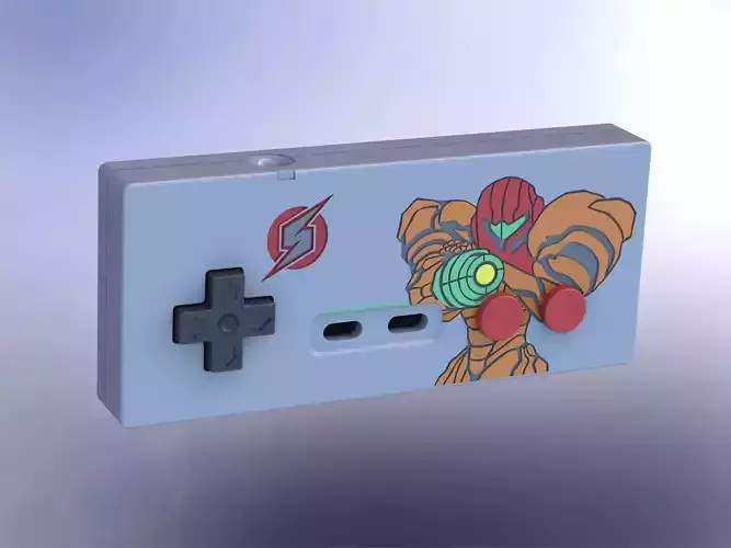 Printable Metroid-style NES controller 2 Free 3D print model
