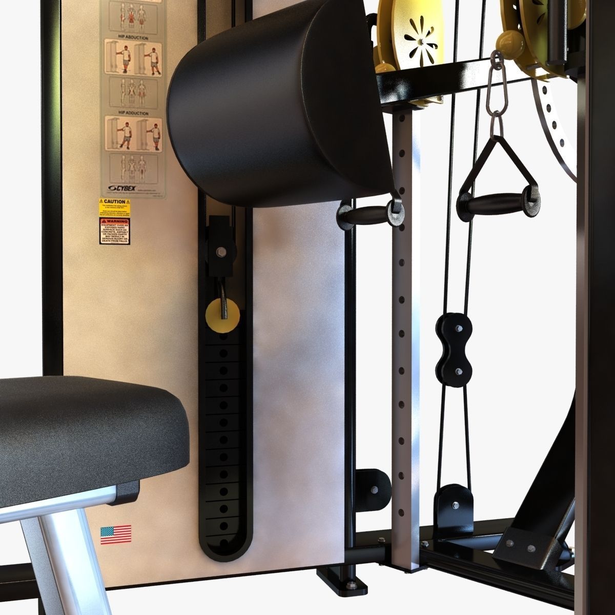 Gym FUNCTIONAL TRAINER 3D model_7