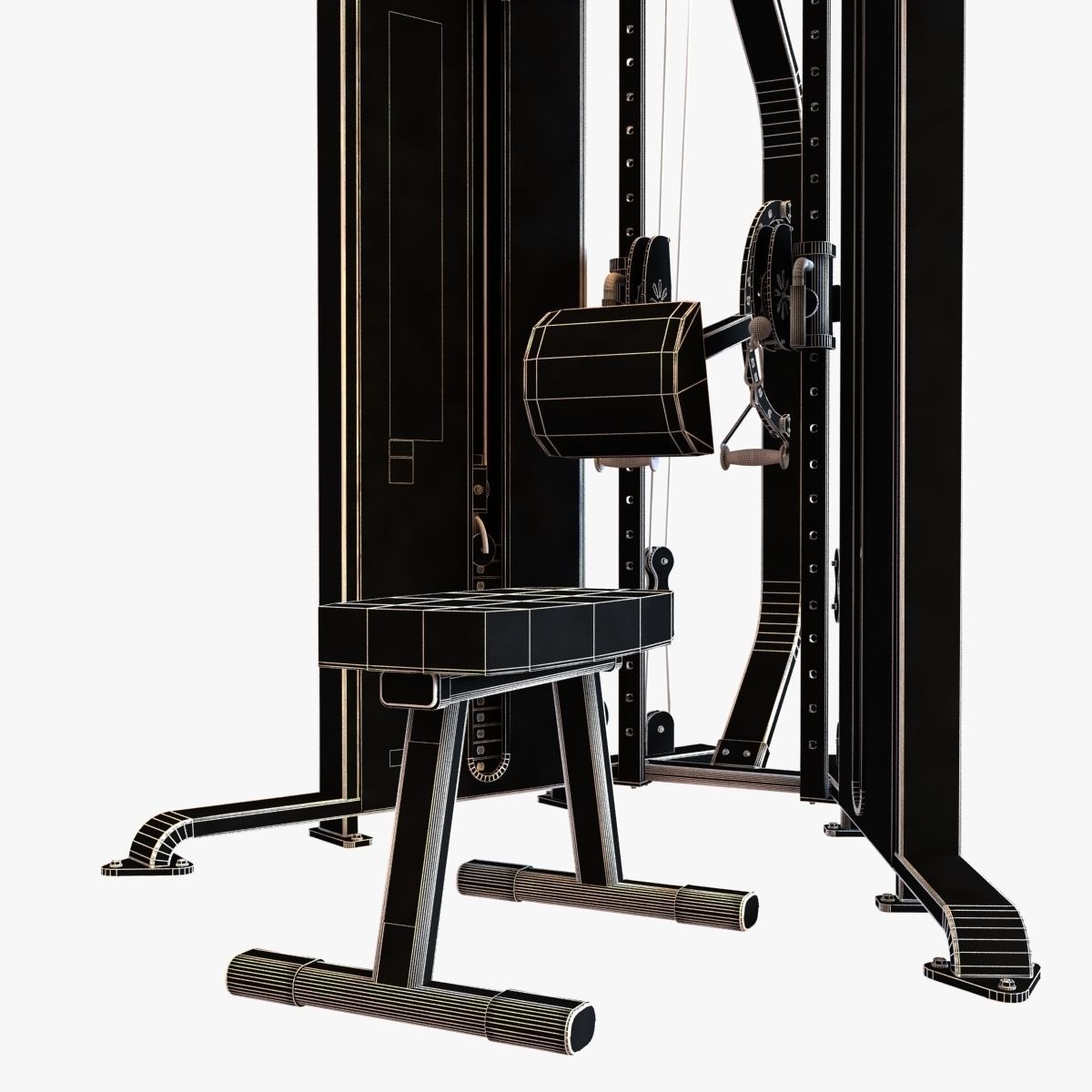 Gym FUNCTIONAL TRAINER 3D model_10