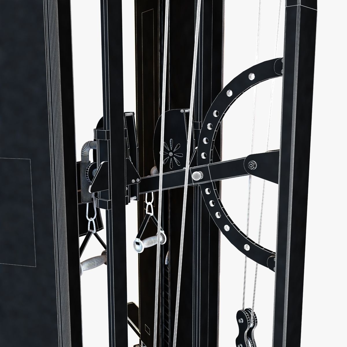 Gym FUNCTIONAL TRAINER 3D model_9
