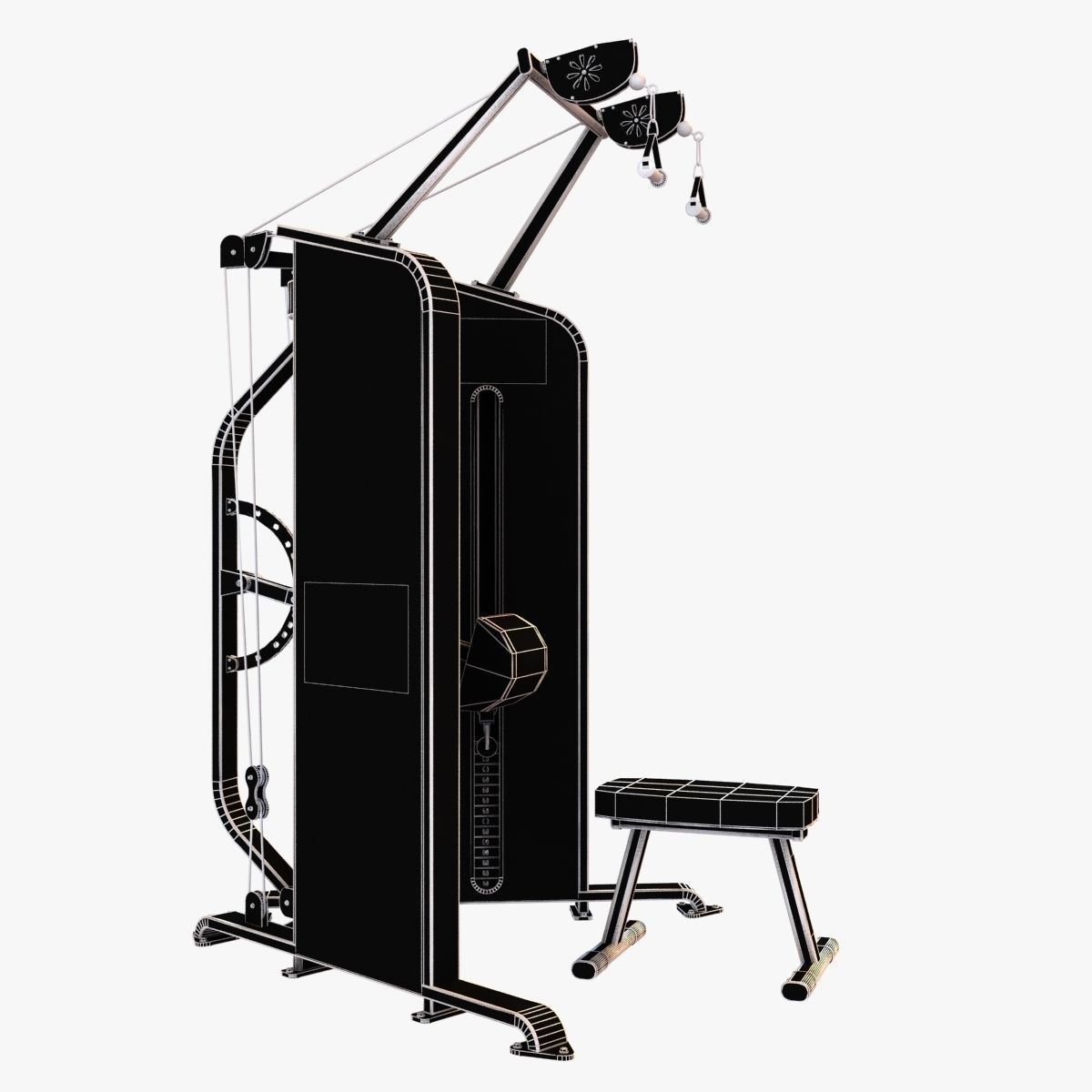 Gym FUNCTIONAL TRAINER 3D model_6