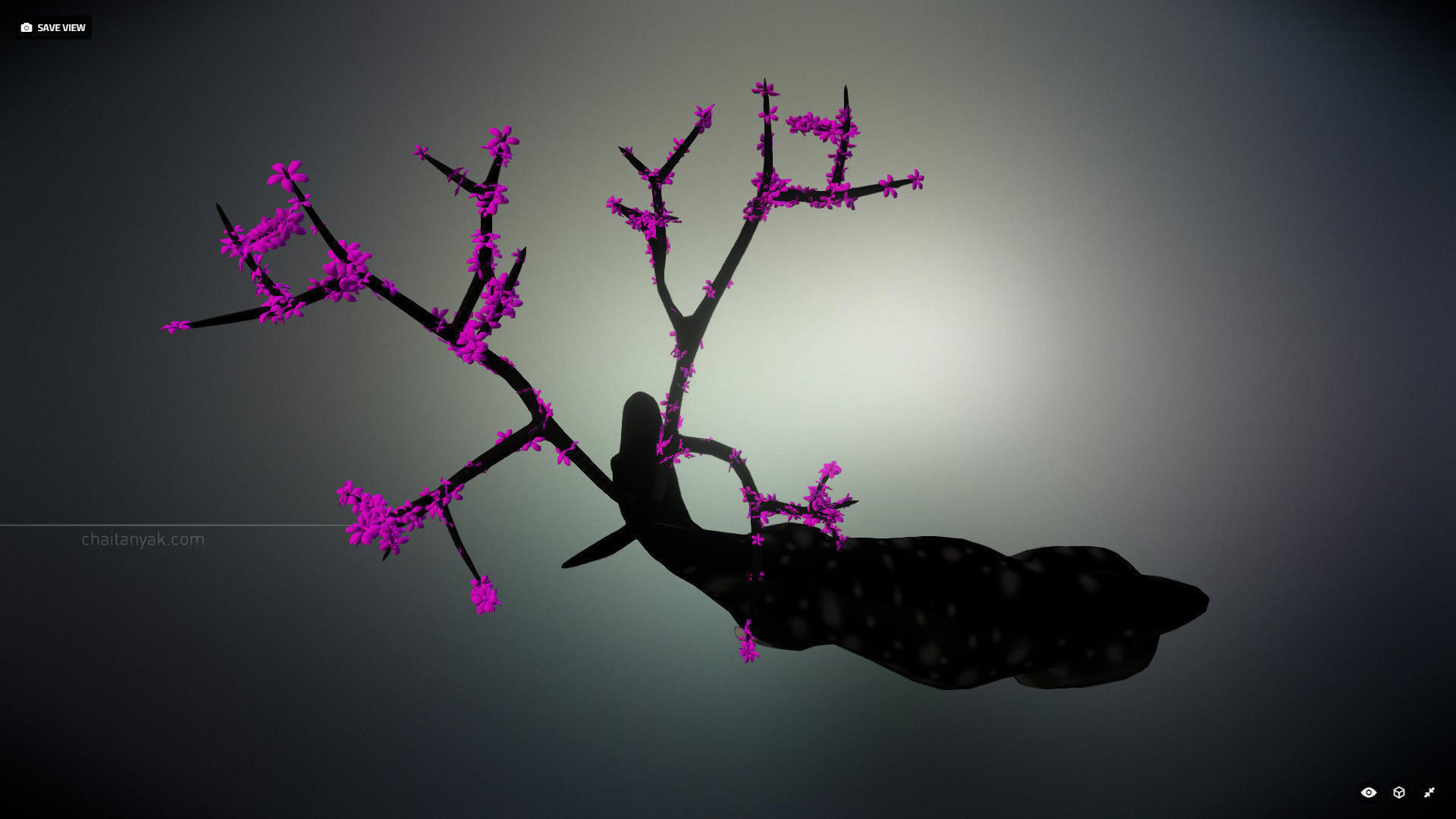 Deer with Flowers 3D model_3