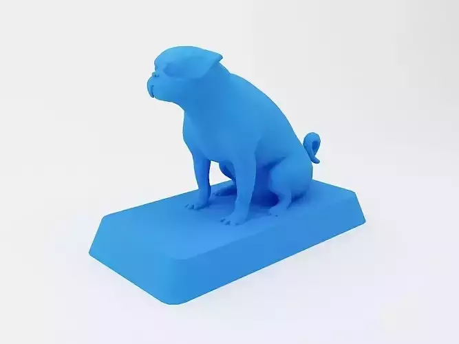 Pug Dog 3D Printable Model 3D print model