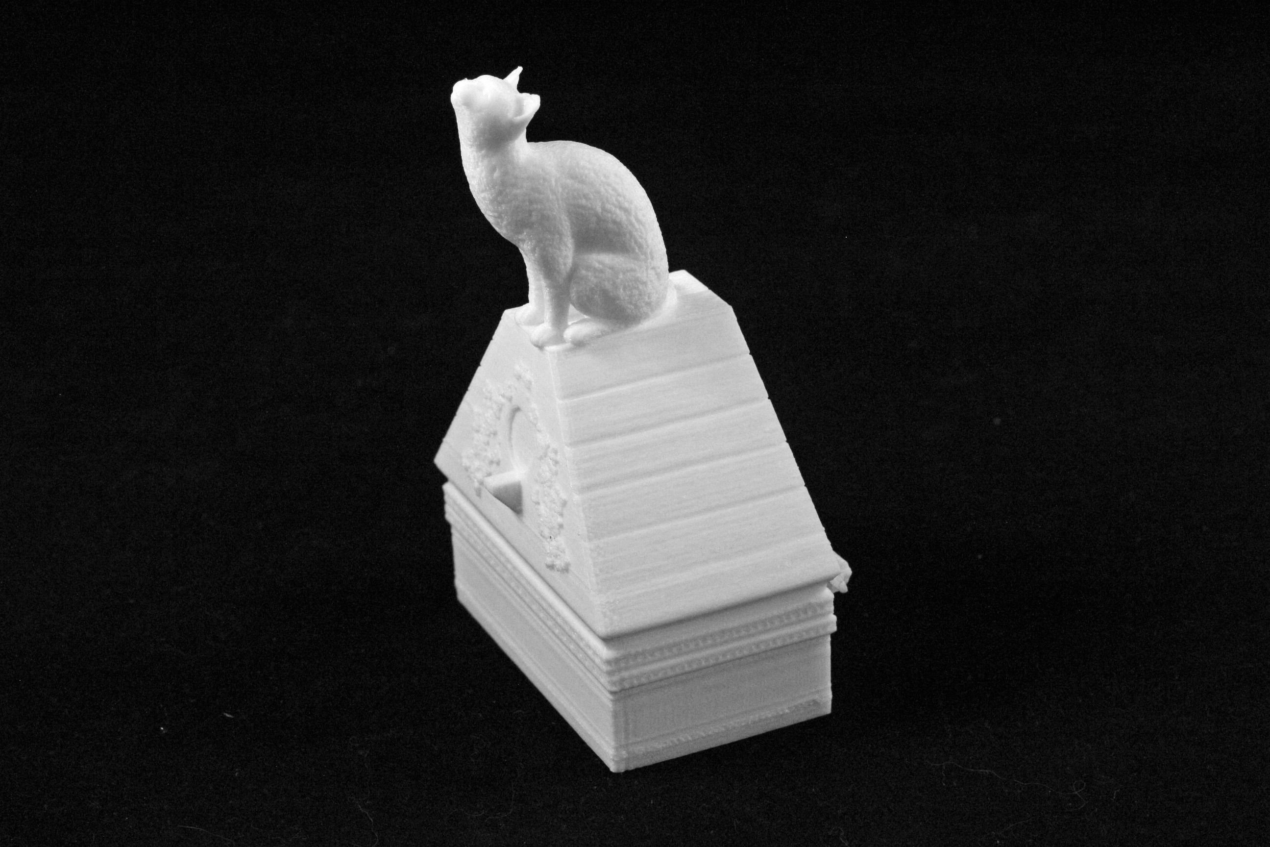 Cat on a Ring Box 3D print model_4