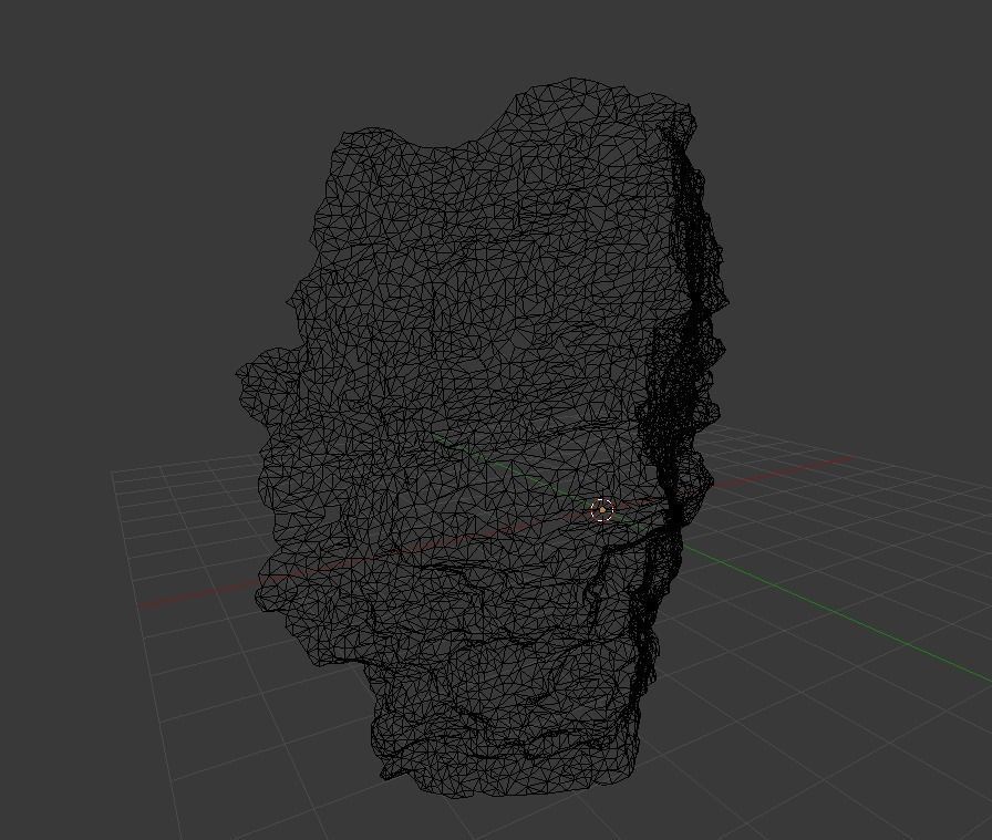 Scanned White Realistic Rockwall game-ready Low-poly 3D model_1