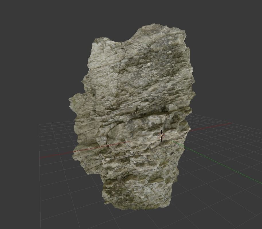 Scanned White Realistic Rockwall game-ready Low-poly 3D model_0