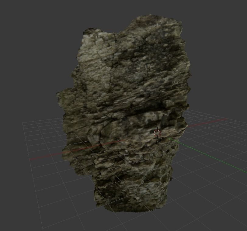 Scanned White Realistic Rockwall game-ready Low-poly 3D model_3