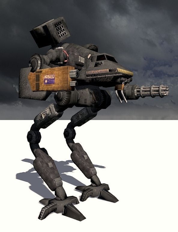 The Behemoth G2 Bipedal Assault Mech Type I Low-poly 3D model_14