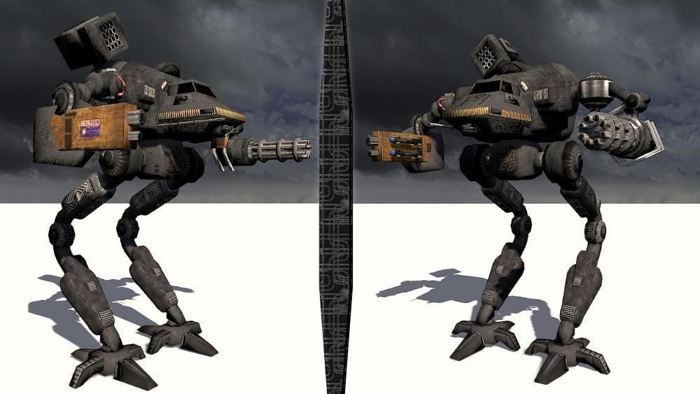The Behemoth G2 Bipedal Assault Mech Type I Low-poly 3D model_2