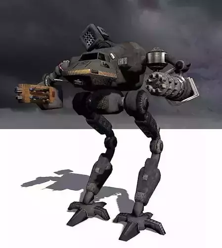 The Behemoth G2 Bipedal Assault Mech Type I  Low-poly 3D model
