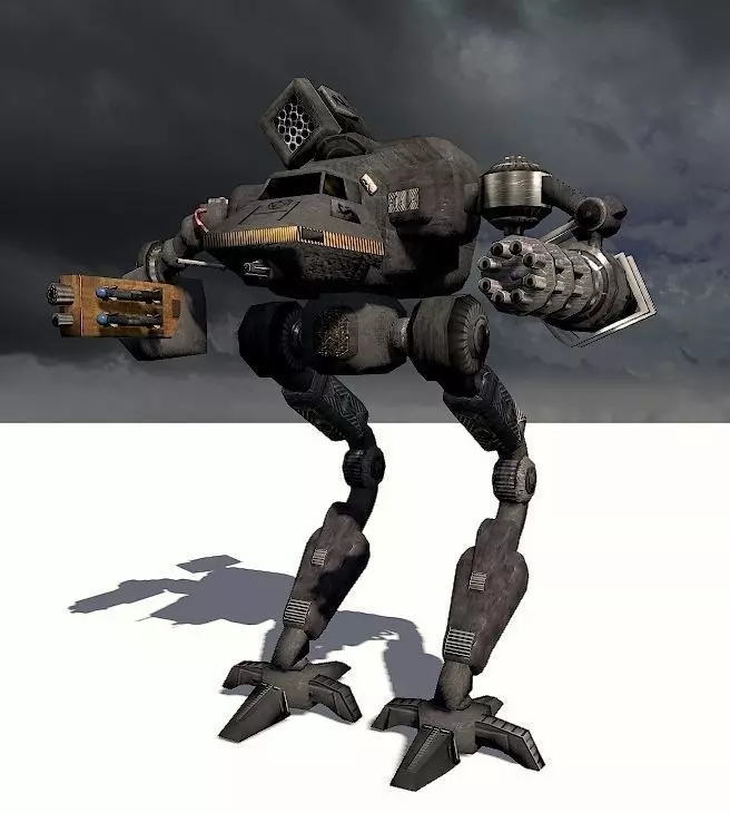 The Behemoth G2 Bipedal Assault Mech Type I Low-poly 3D model_0