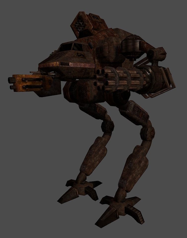 The Behemoth G2 Bipedal Assault Mech Type I Low-poly 3D model_6
