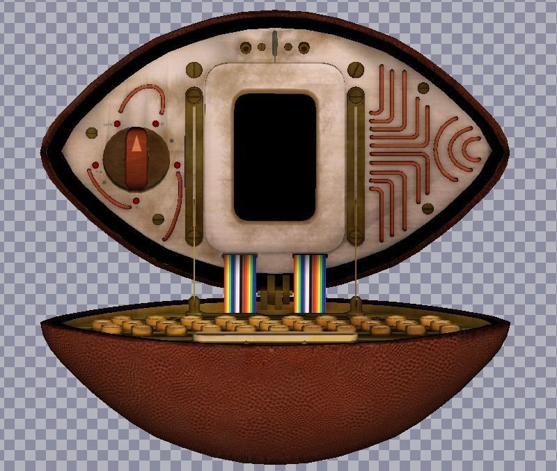 Steampunk Computer 3D model_1