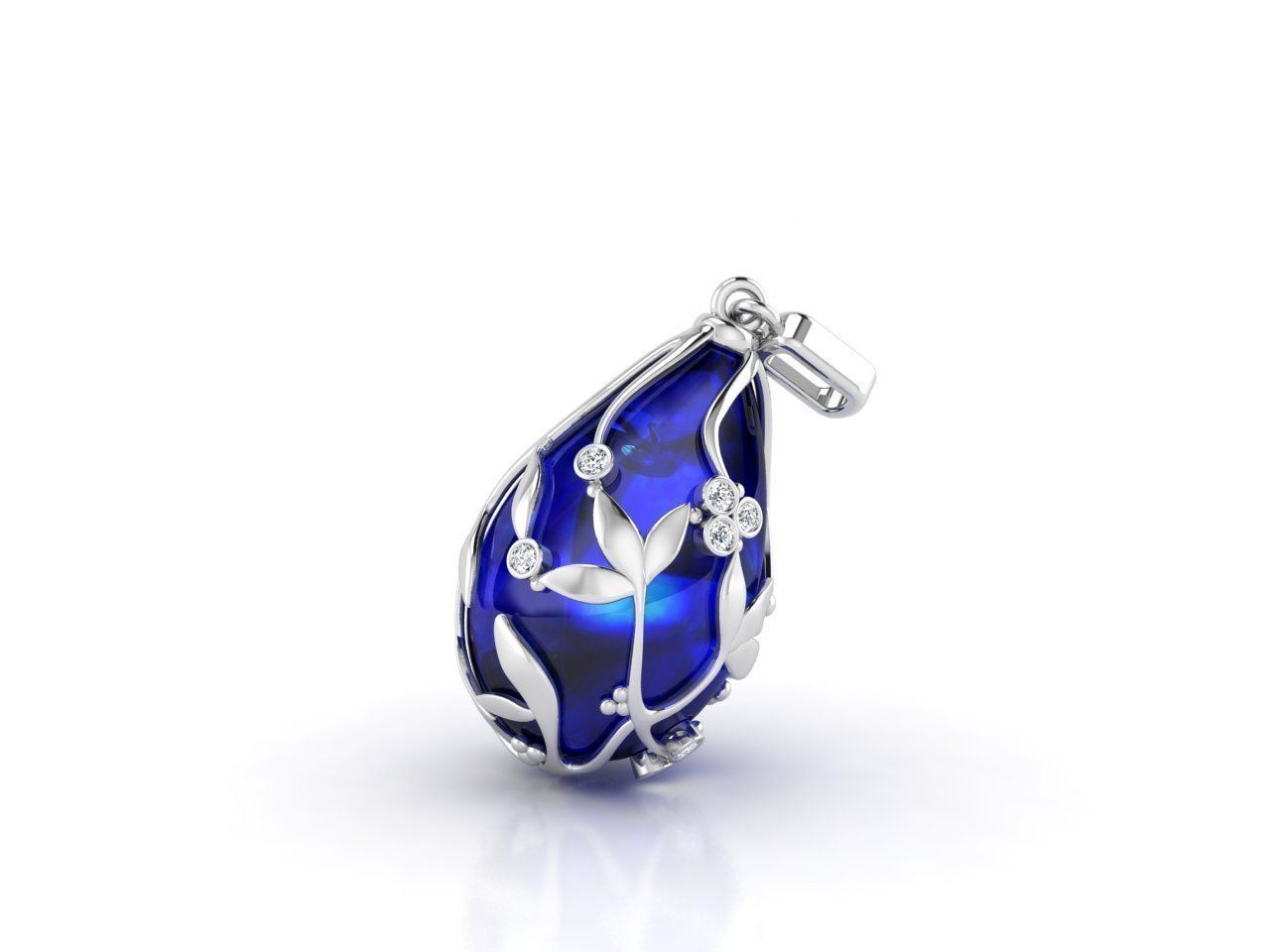 pendant leaf01 3D print model_1